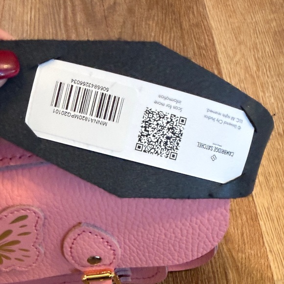 The Cambridge Satchel Company Pink Mini Bag with Butterfly USED IN WICKED NWT - Picture 2 of 8